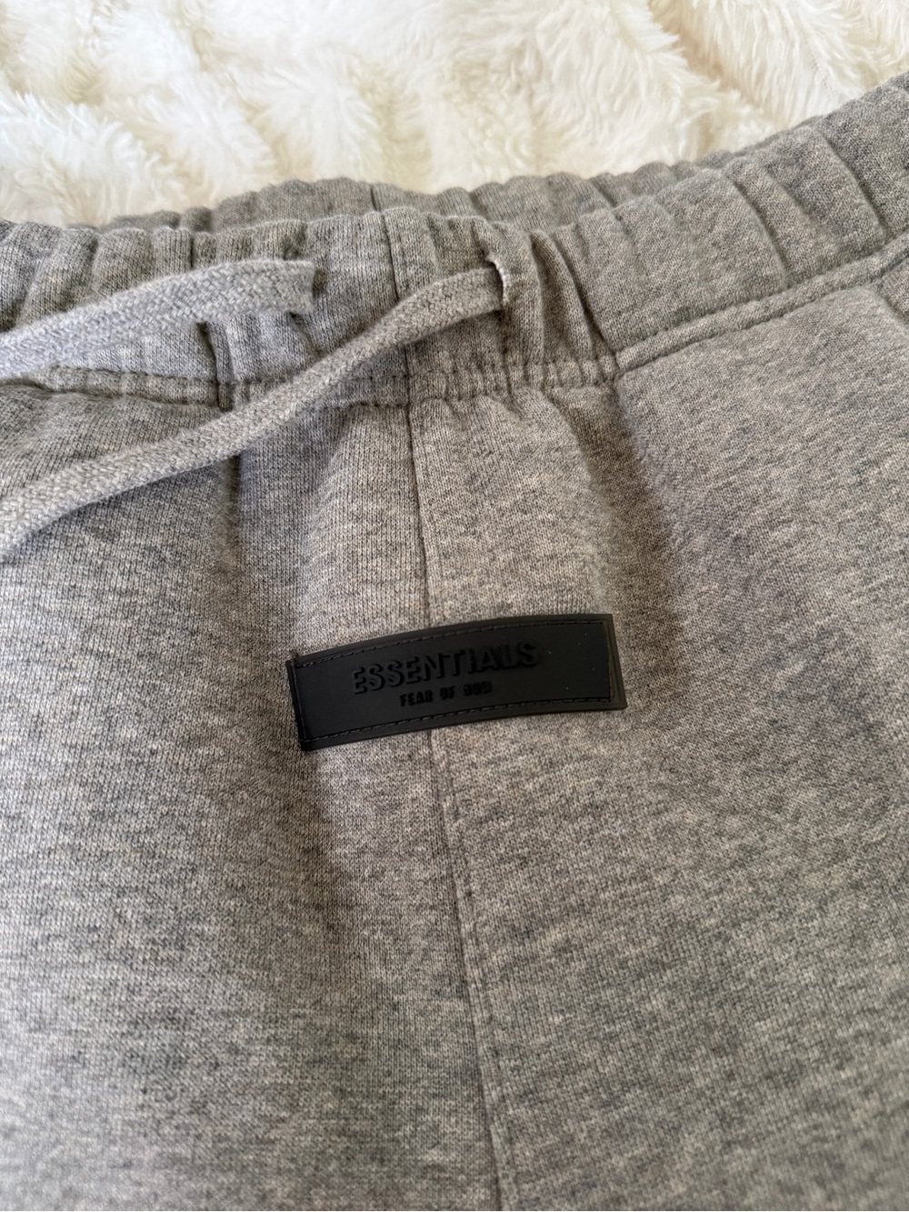 Essentials Grey Athletic Drawstring Shorts - Picture 2 of 5
